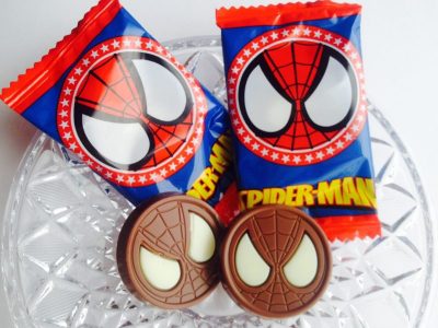 スパイダーマンのケース入りチョコレート