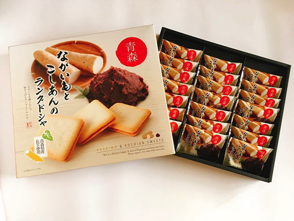 ながいもとこしあんのラングドシャ開封後