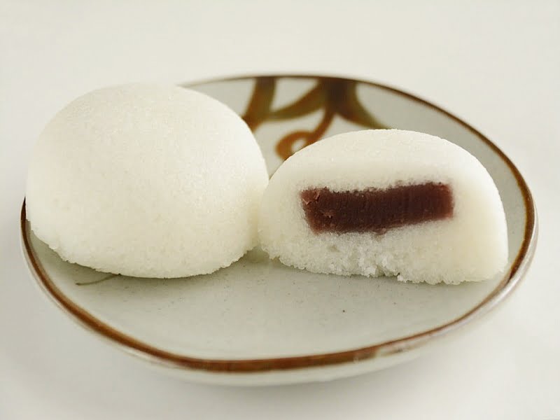 明石屋軽羹饅頭中身写真