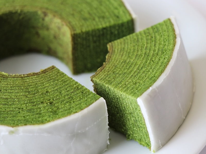 CHIYOの和 静岡茶バウムクーヘン 中身(拡大)の写真