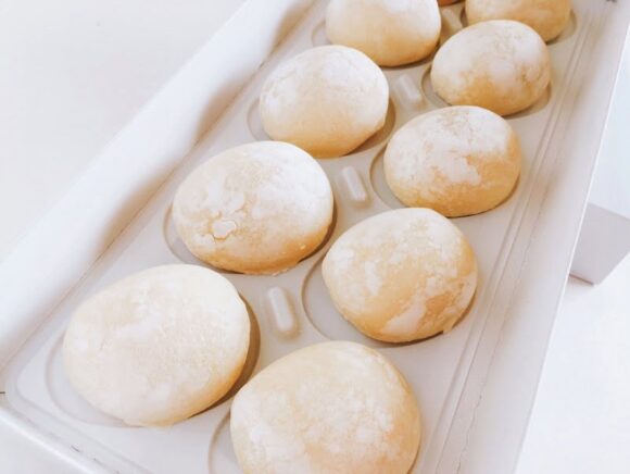 雲仙 温泉たまご餅開封後