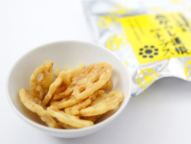 からし蓮根風味チップス 中身の写真