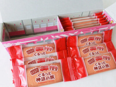 一畑電車オリジナル”ご縁電車”しまねっこ号クッキー(いちご味)
