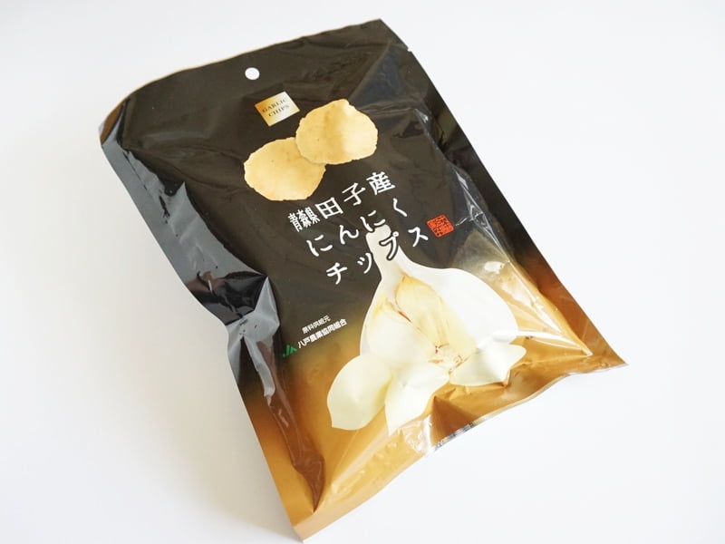 田子産にんにくチップス外装