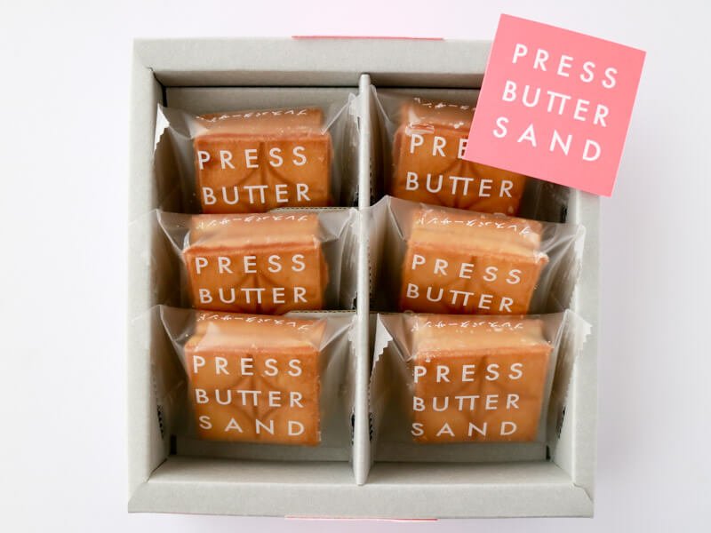 プレスバターサンド 開封した写真