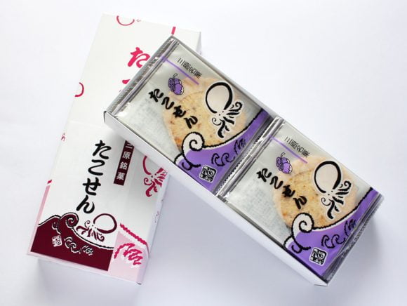 ゑびす家 三原名菓 たこせん 開封した写真