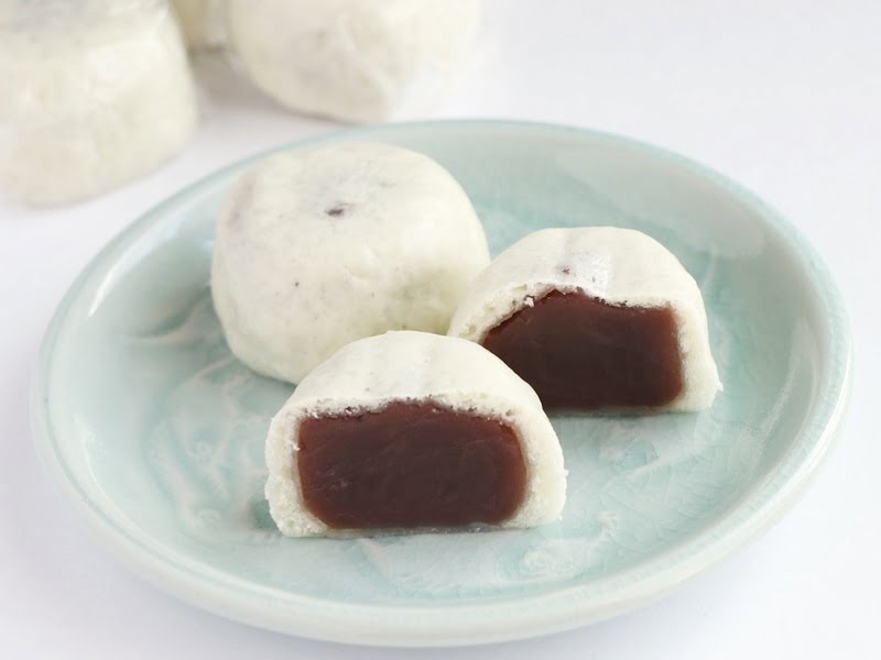 金蝶饅頭 中身(拡大)の写真