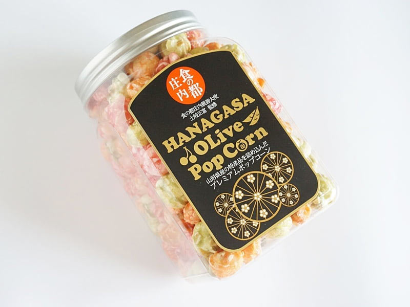 山形花笠オリーブポップコーン外装