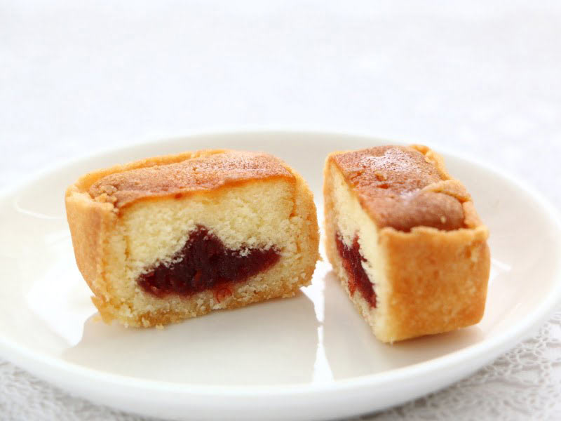 こけももタルトケーキ中身の写真