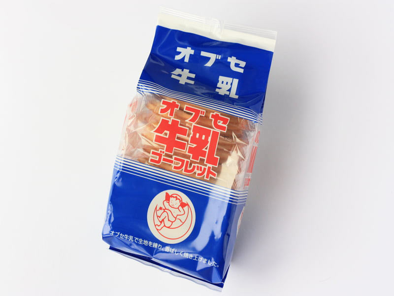 オブセ牛乳ゴーフレット 外装