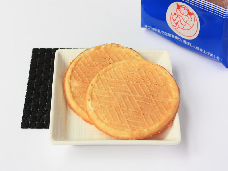 オブセ牛乳ゴーフレット　中身の写真