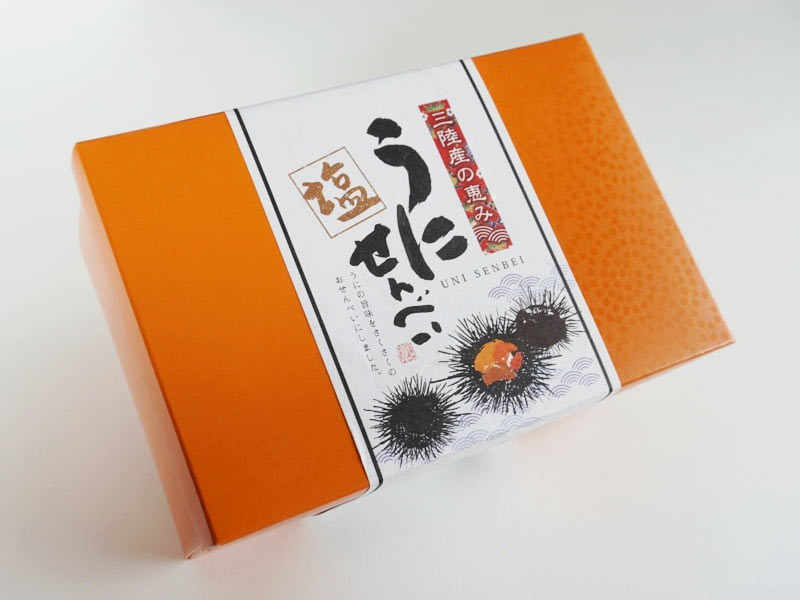 三陸産塩うにせんべい外装