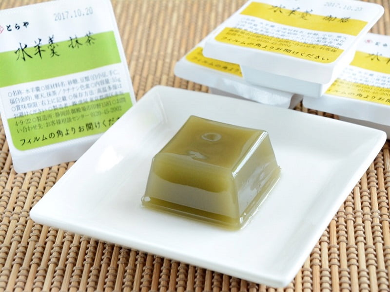 とらや水羊羹黒抹茶 中身
