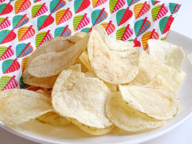 どんぐりのむらポテトチップスの中身(拡大)