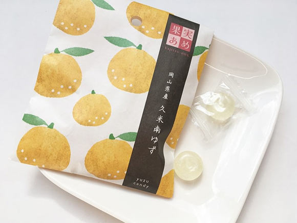 果実あめ(久米南ゆず)中身写真