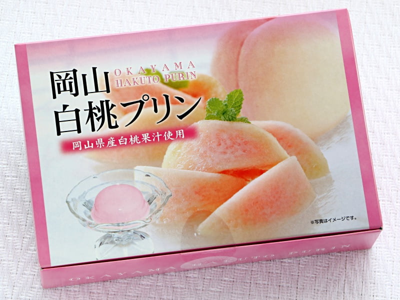 岡山白桃プリン外装写真