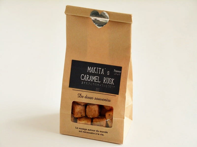 まきたさんちのキャラメル® コショウ 外装