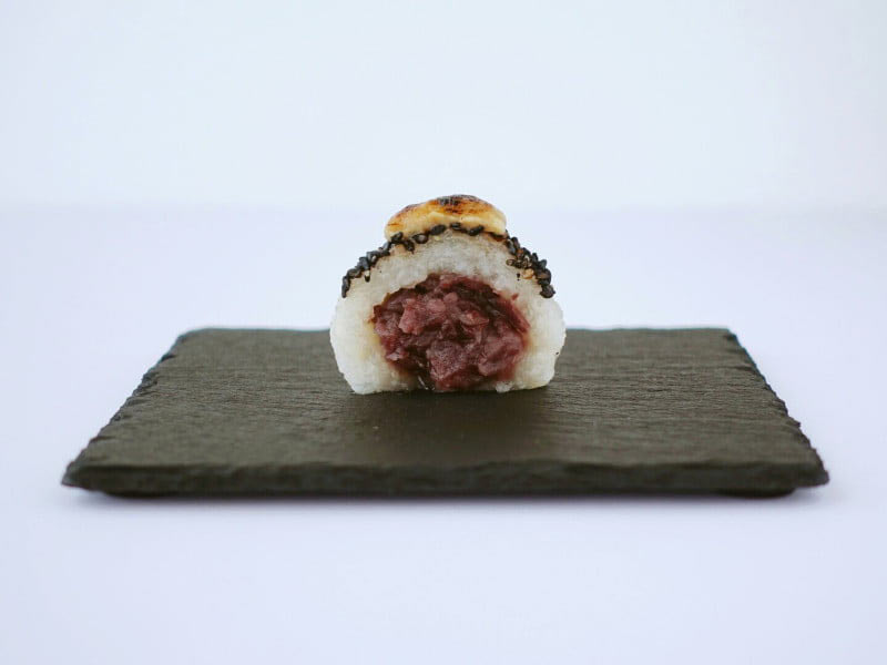 森のおはぎ 焼みそ雑穀もち 断面