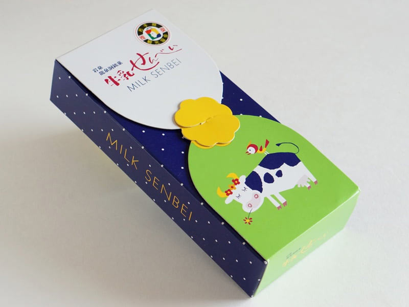 志たあめや 岩泉牛乳せんべい外装