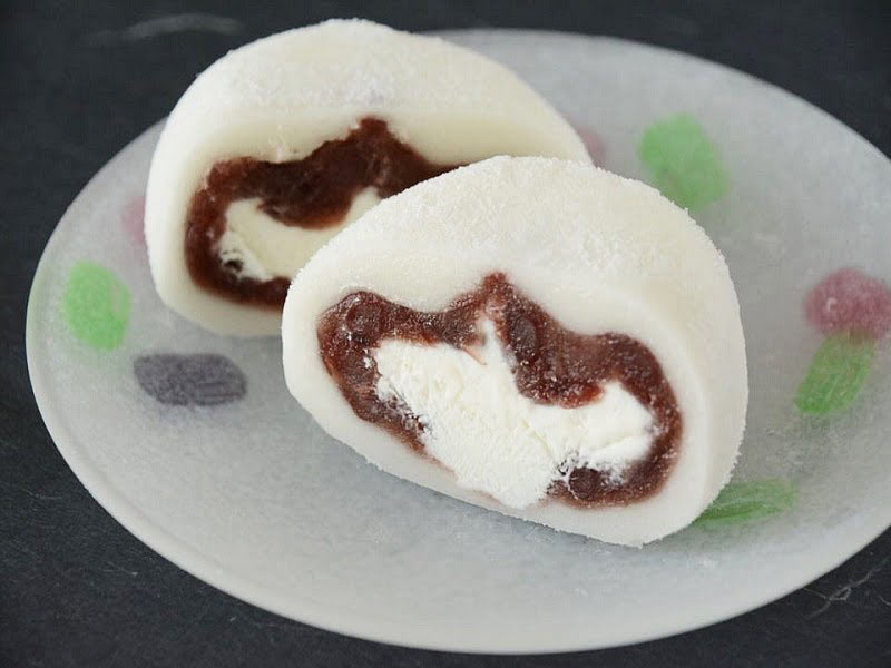 やわらか塩味生大福 中のクリーム&つぶ餡