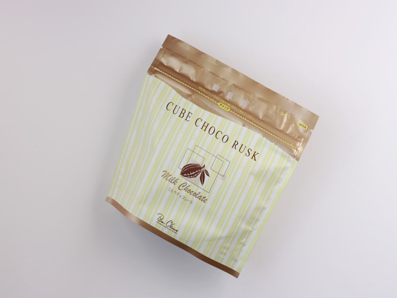 軽井沢チョコレートファクトリー　キューブチョコラスク　ミルクチョコレート　外装