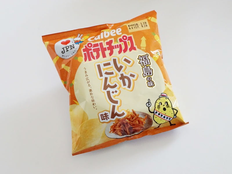 ポテトチップス いかにんじん味外装