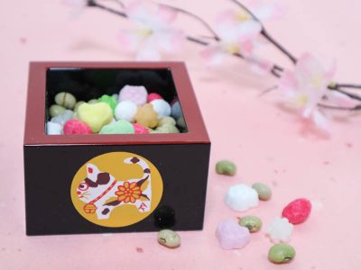 銀座あけぼの 福豆 干支枡＜黒＞