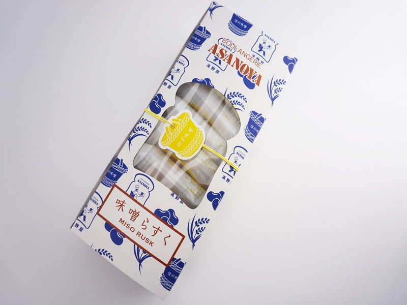 浅野屋 ゆず味噌ラスク 外装