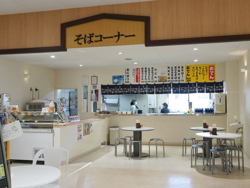 道の駅しちのへそばコーナー