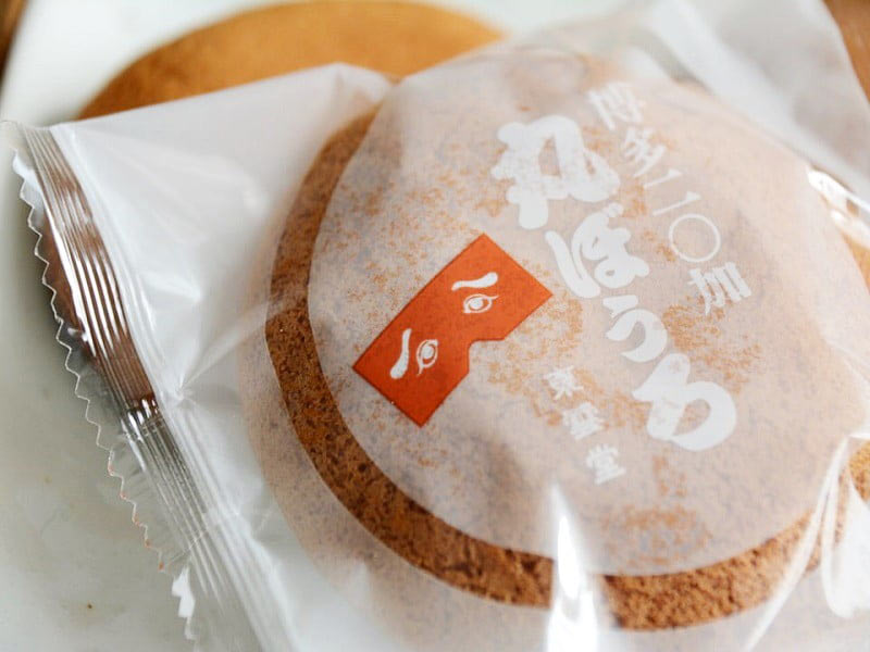 東雲堂丸ぼうろ 個装にデザインされた「にわか」