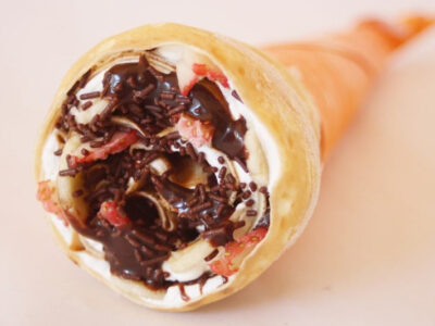 コムクレープ チョコバナナ＆イチゴミクレープ