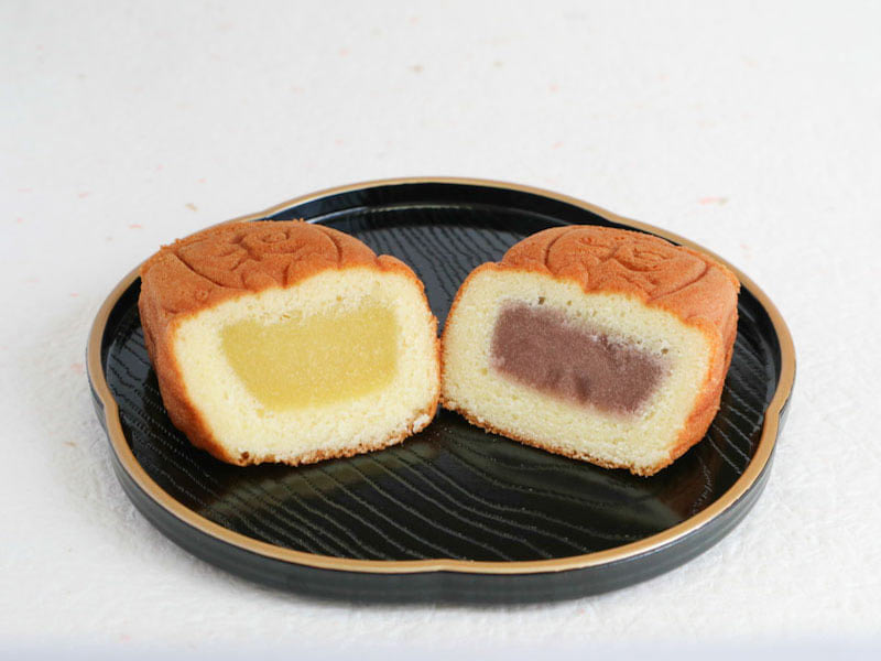 舟和 人形焼 断面