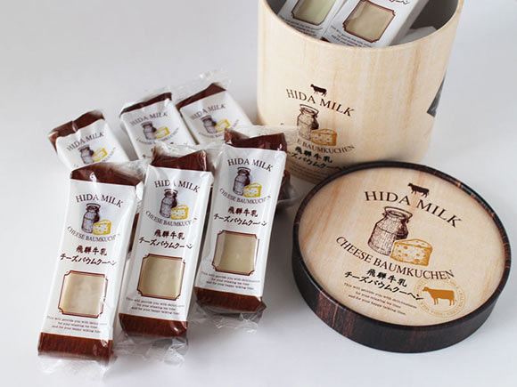 飛騨牛乳チーズバウムクーヘンの中身の写真