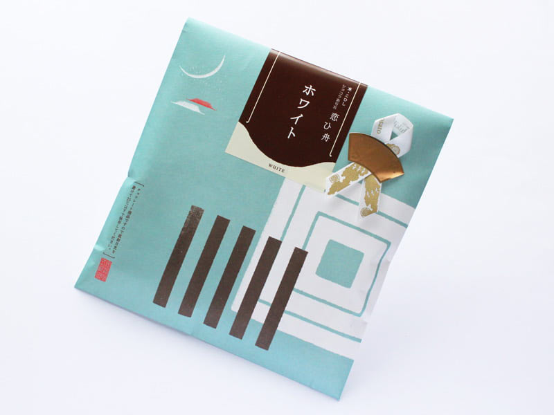 京こひし ショコラあられ 恋ひ舟(ホワイト) 外装