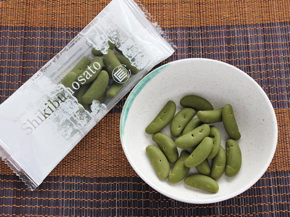 京こひし ショコラあられ 恋ひ舟(抹茶) 中身の写真