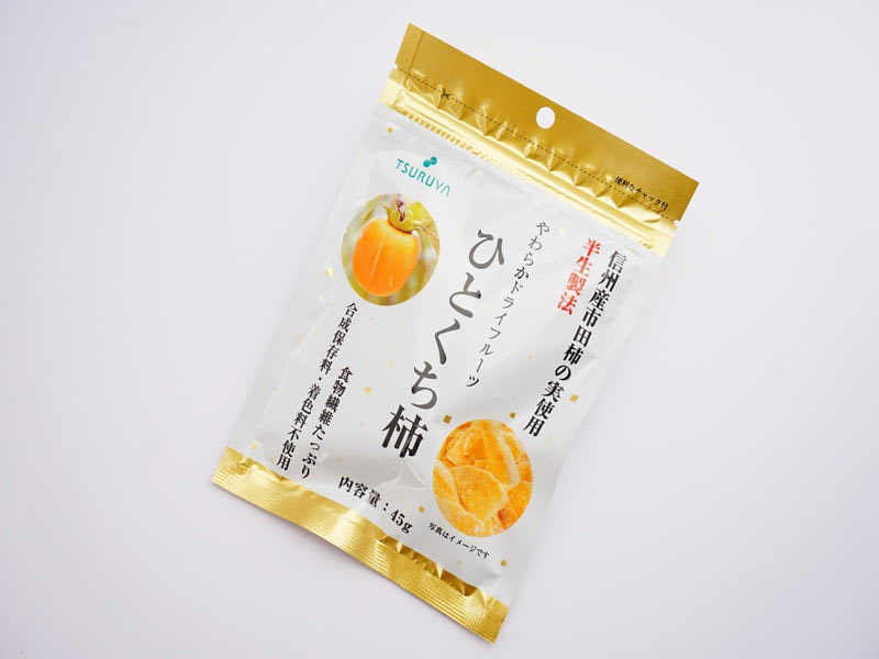 ツルヤ ドライフルーツ ひとくち柿 外装