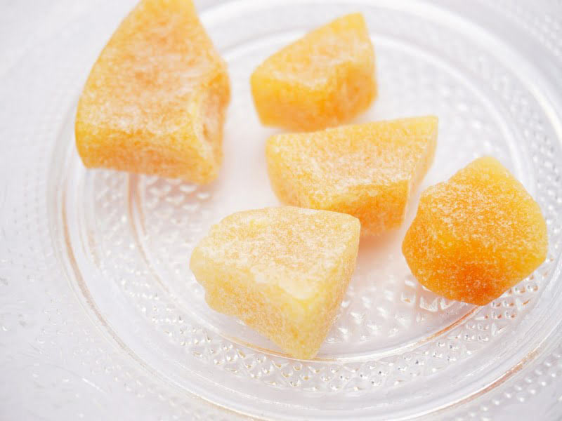 ツルヤ　ドライフルーツ　信州本かりん　中身の写真　アップ