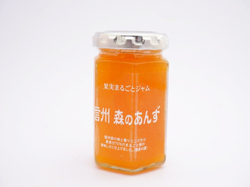 ツルヤ　果実まるごとジャム　信州森のあんず　外装