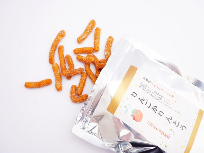 ツルヤ りんごかりんとう 開封した写真