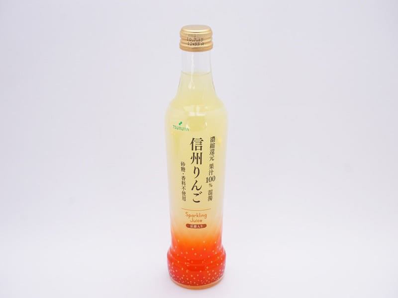 ツルヤ　信州りんごスパークリングジュース　外装