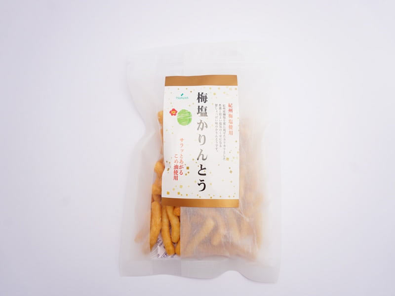 ツルヤ　梅塩かりんとう　外装