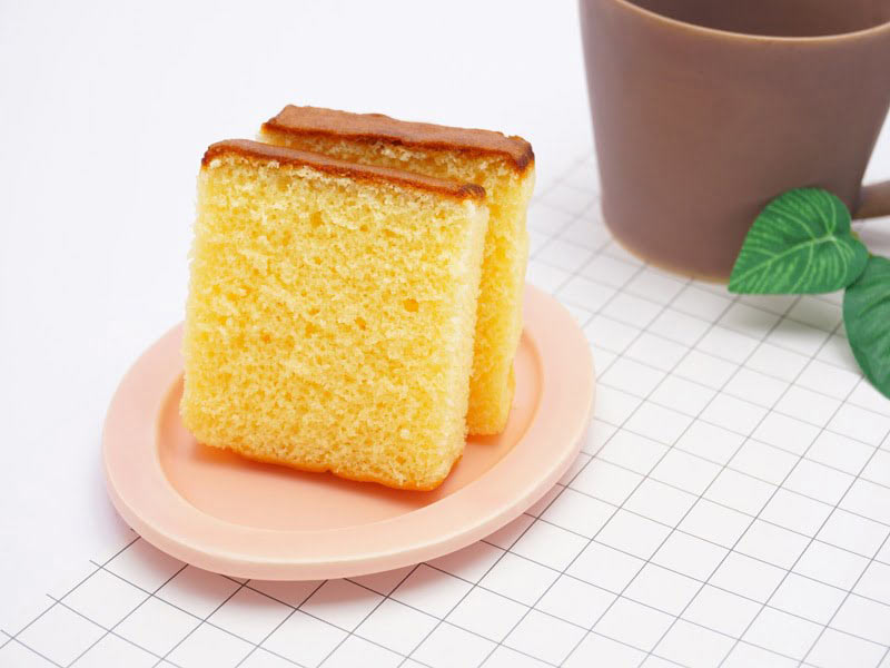 ツルヤ　柚子カステラ　中身の写真