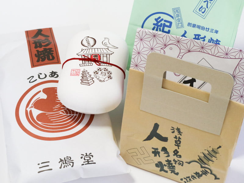 浅草人形焼5店舗分の全体図