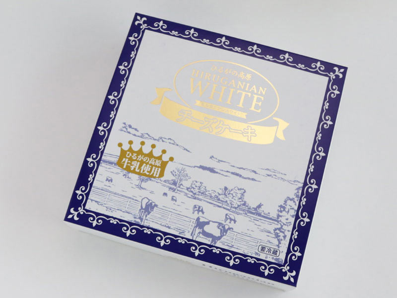 ヒルガニアンホワイトチーズケーキの外箱写真