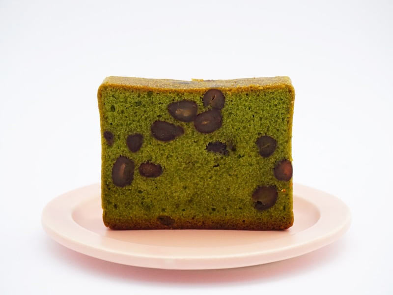 新宿中村屋　アイリッシュケーキ　中身の写真　抹茶