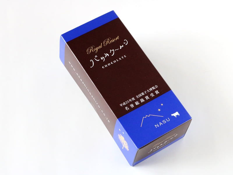 ロイヤルリゾートバウムクーヘンチョコ　外装
