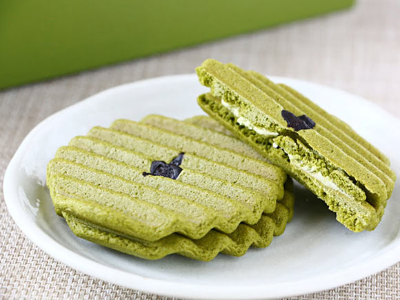 抹茶ヴァッフェル中身の写真