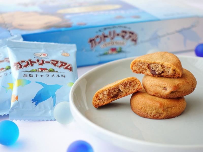 カントリーマアム 海塩キャラメル味(水族館限定) 中身断面