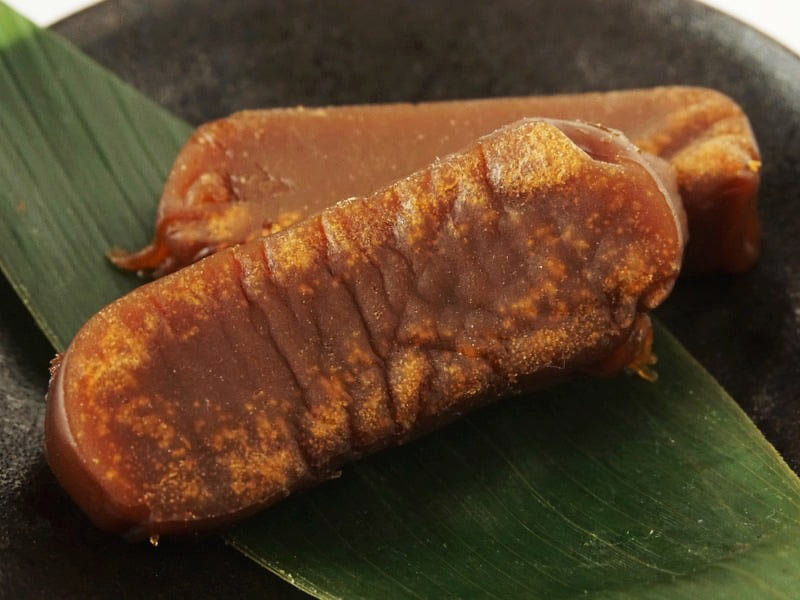 明友 くぢら餅 黒砂糖焼いたあと