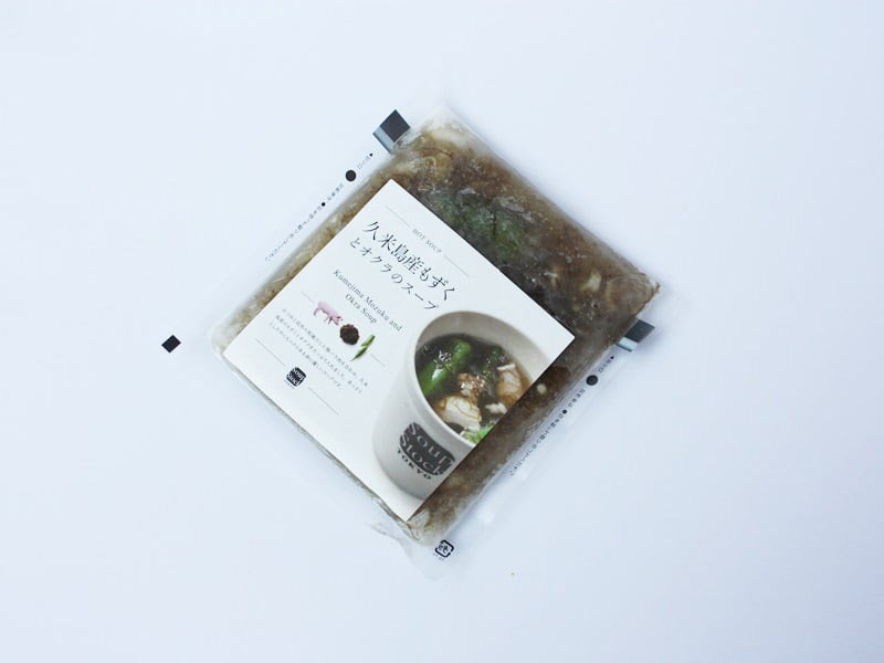 久米島産もずくとオクラのスープ外装写真